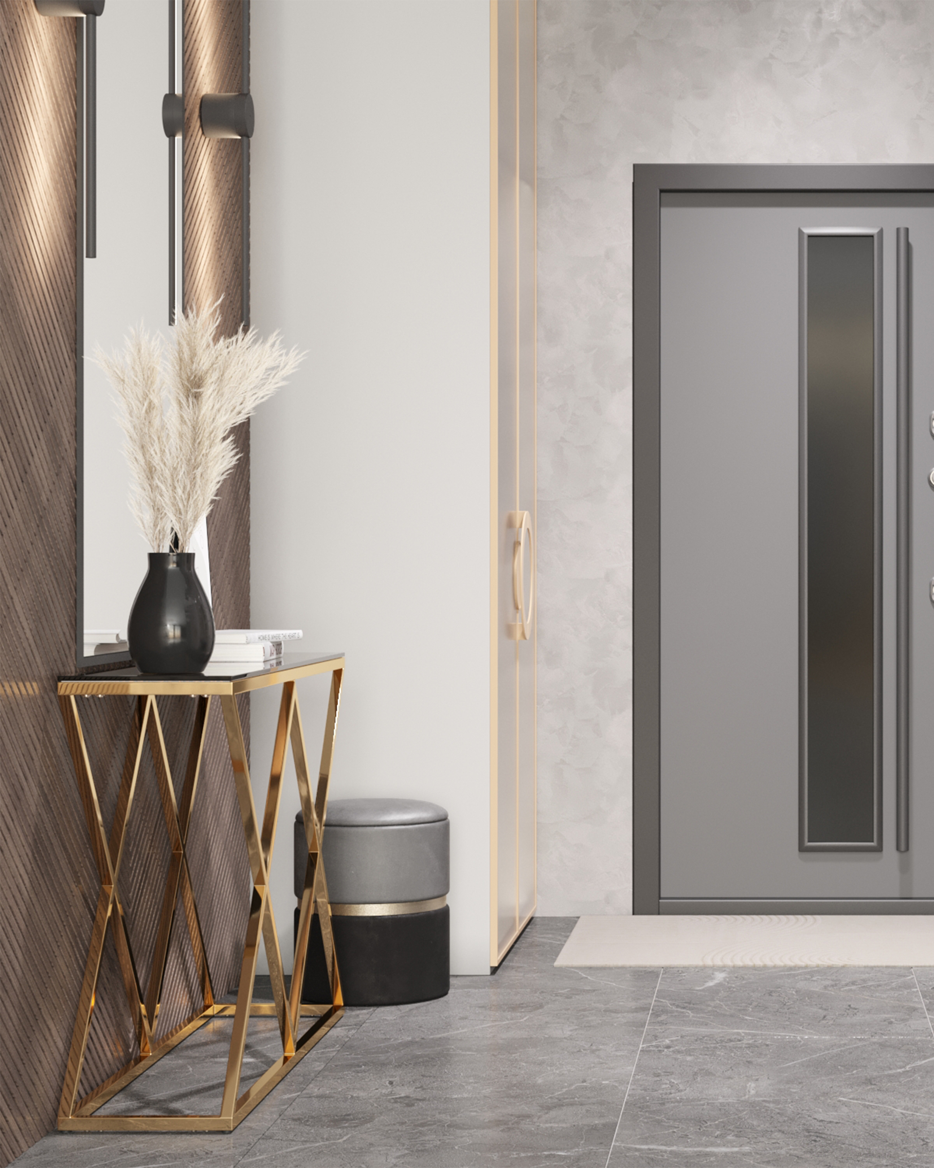 Консоль ИНСИГНИЯ 115*30 золото стекло smoke из Италии