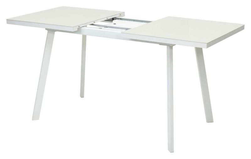 Стол ФИН 140 Латте, стекло/ Белый каркас М-City из Италии