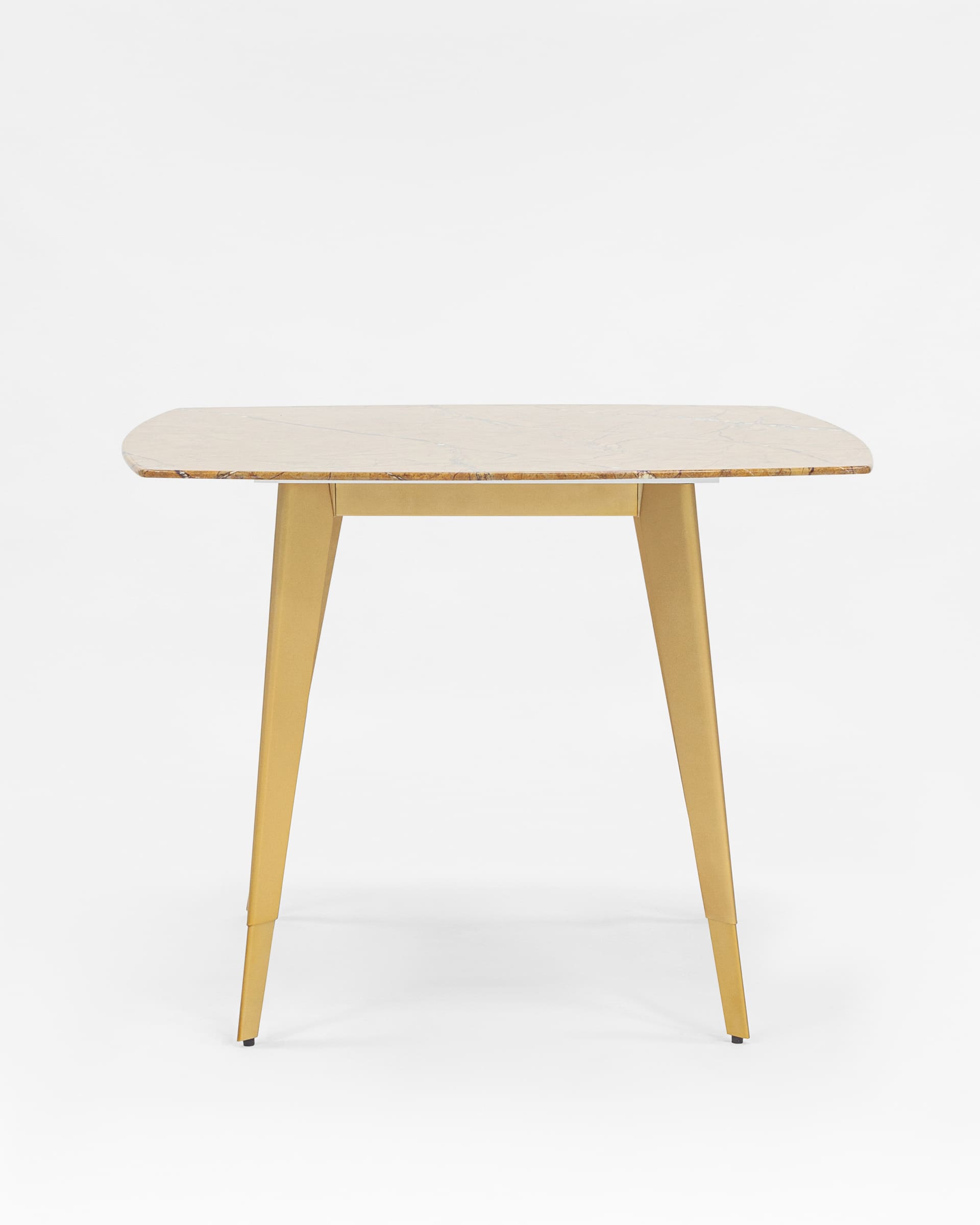 Стол обеденный Ричмонд 100*100 охра стеклянный из Италии