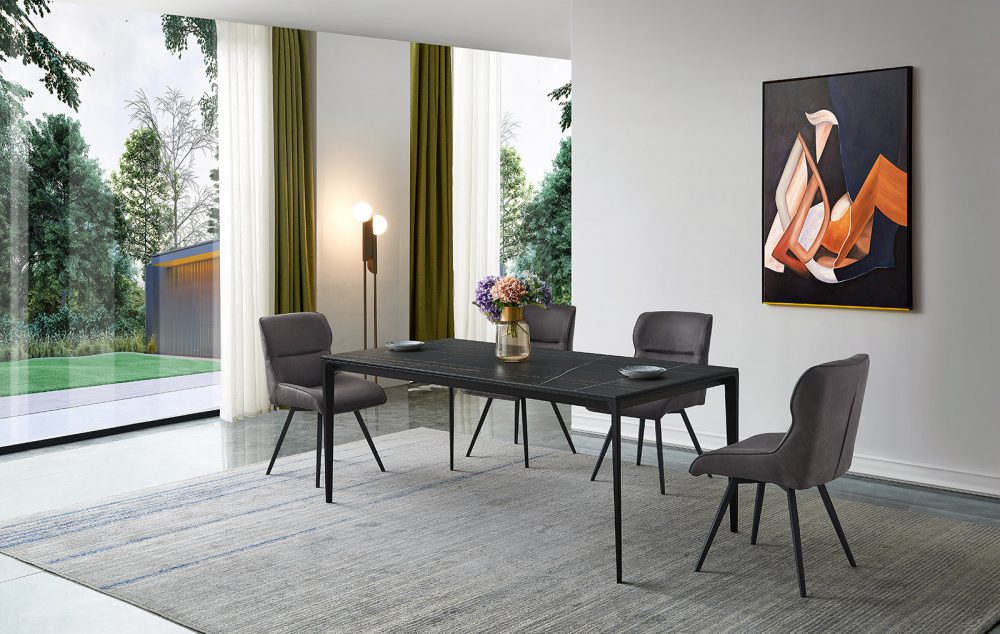 Обеденный стол DT-2010 черная керамика MR32 (160) из Италии