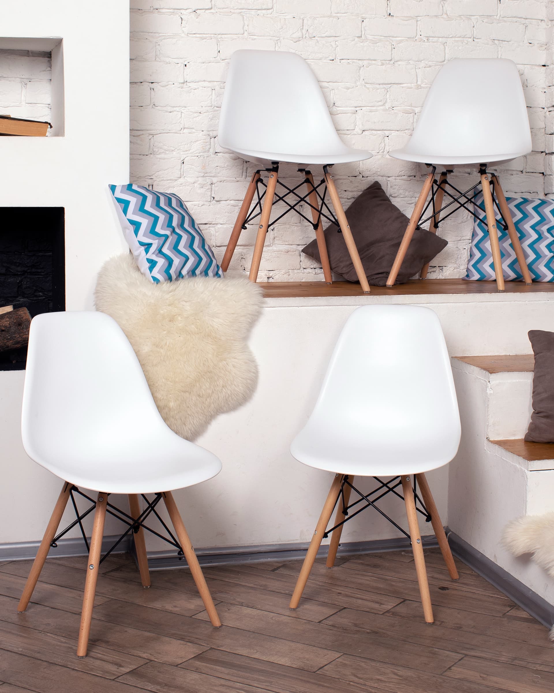 Стул Eames DSW белый из Италии