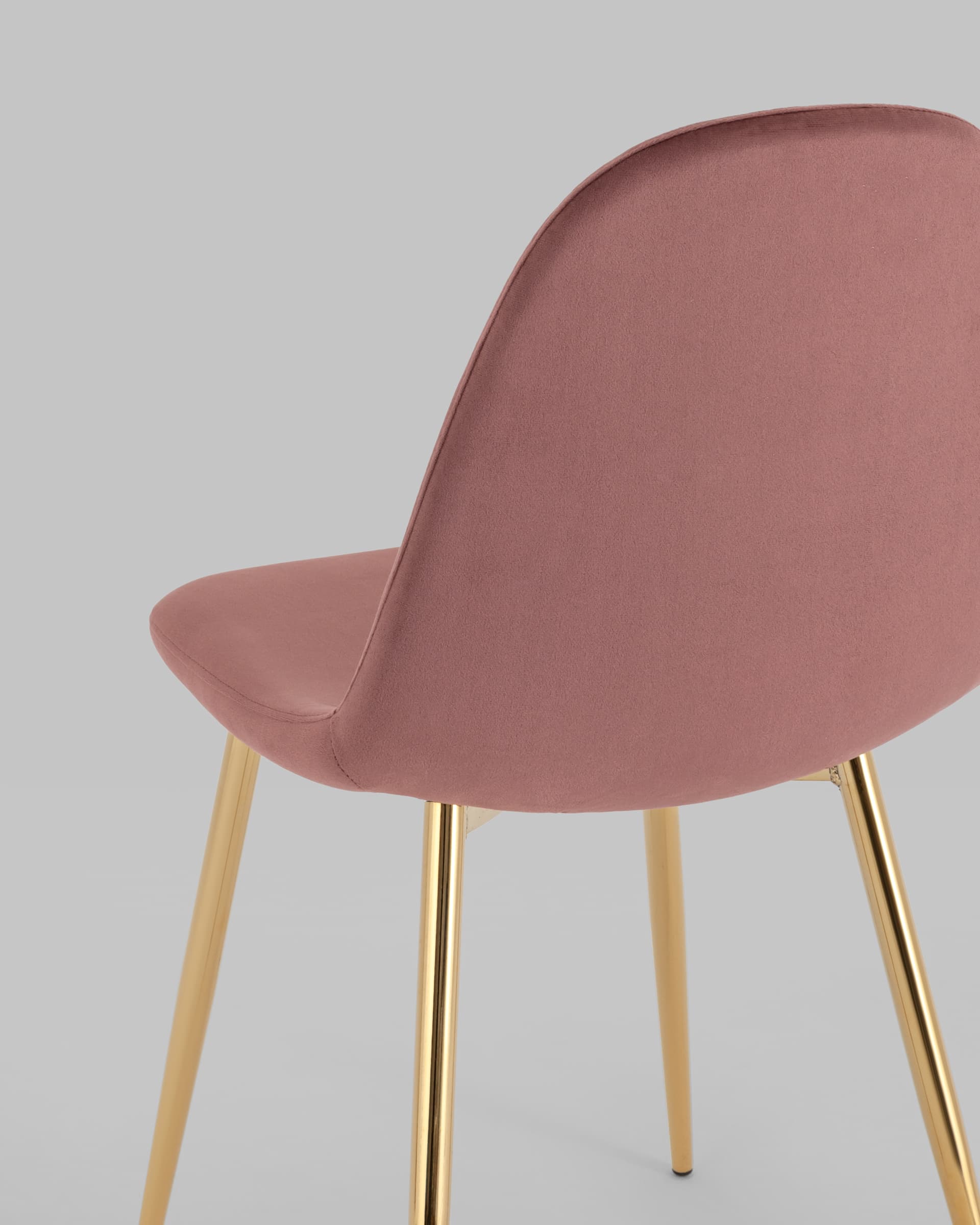 Стул Валенсия SN велюр пыльно-розовый золотые ножки из Италии