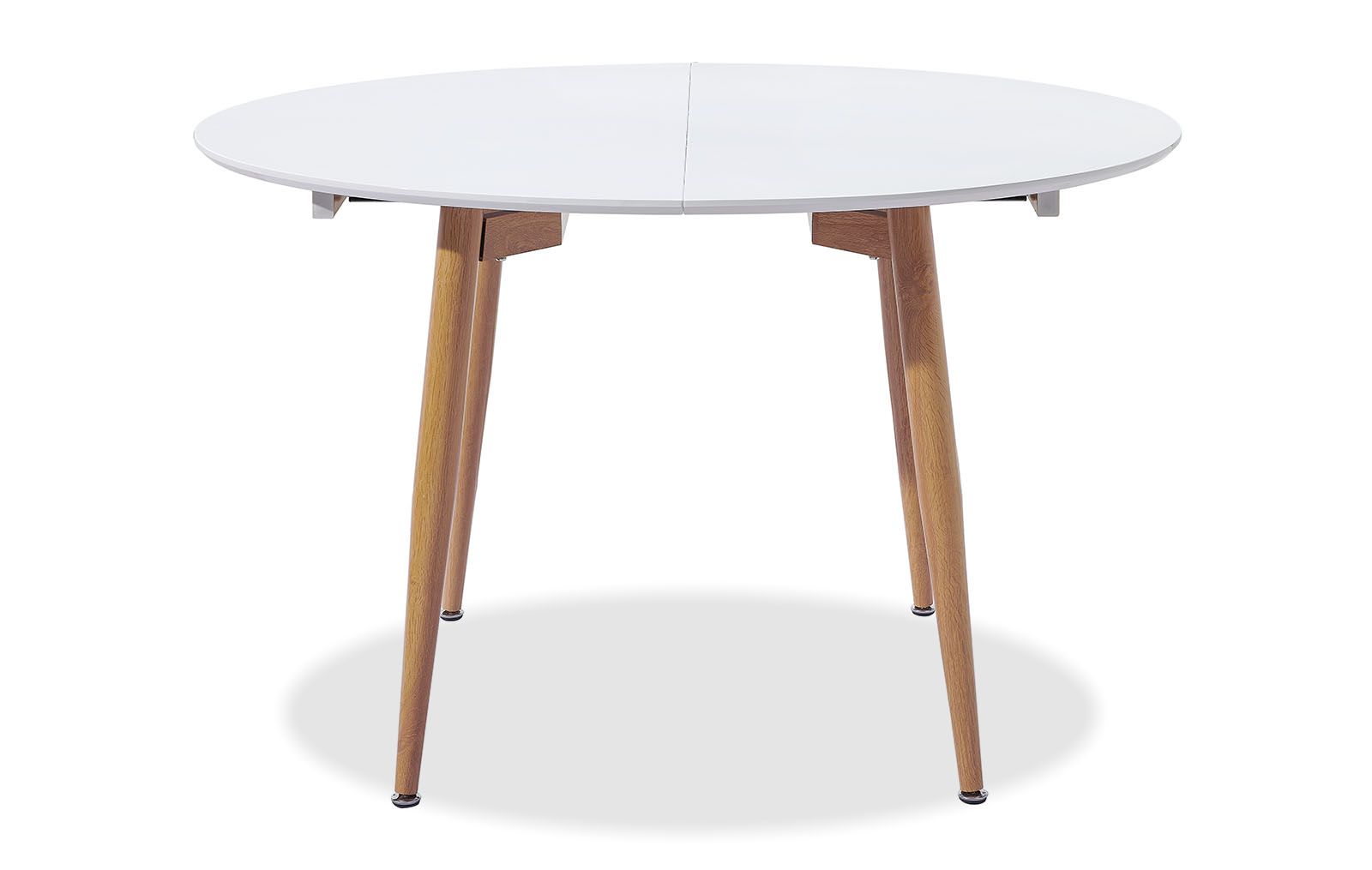 Стол раскладной Margaret 120-200, белый/светлое дерево из Италии