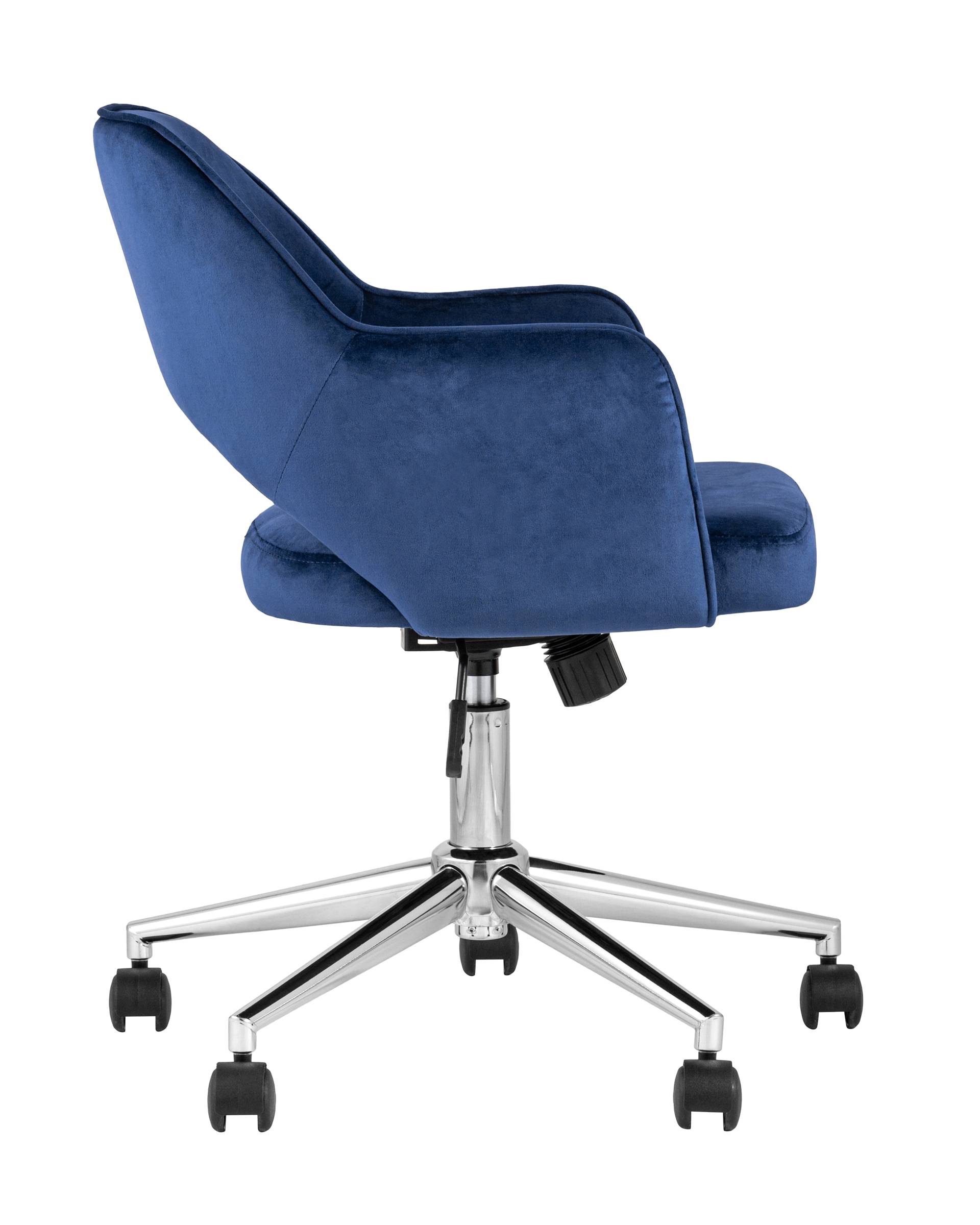 Кресло компьютерное Кларк велюр синий из Италии