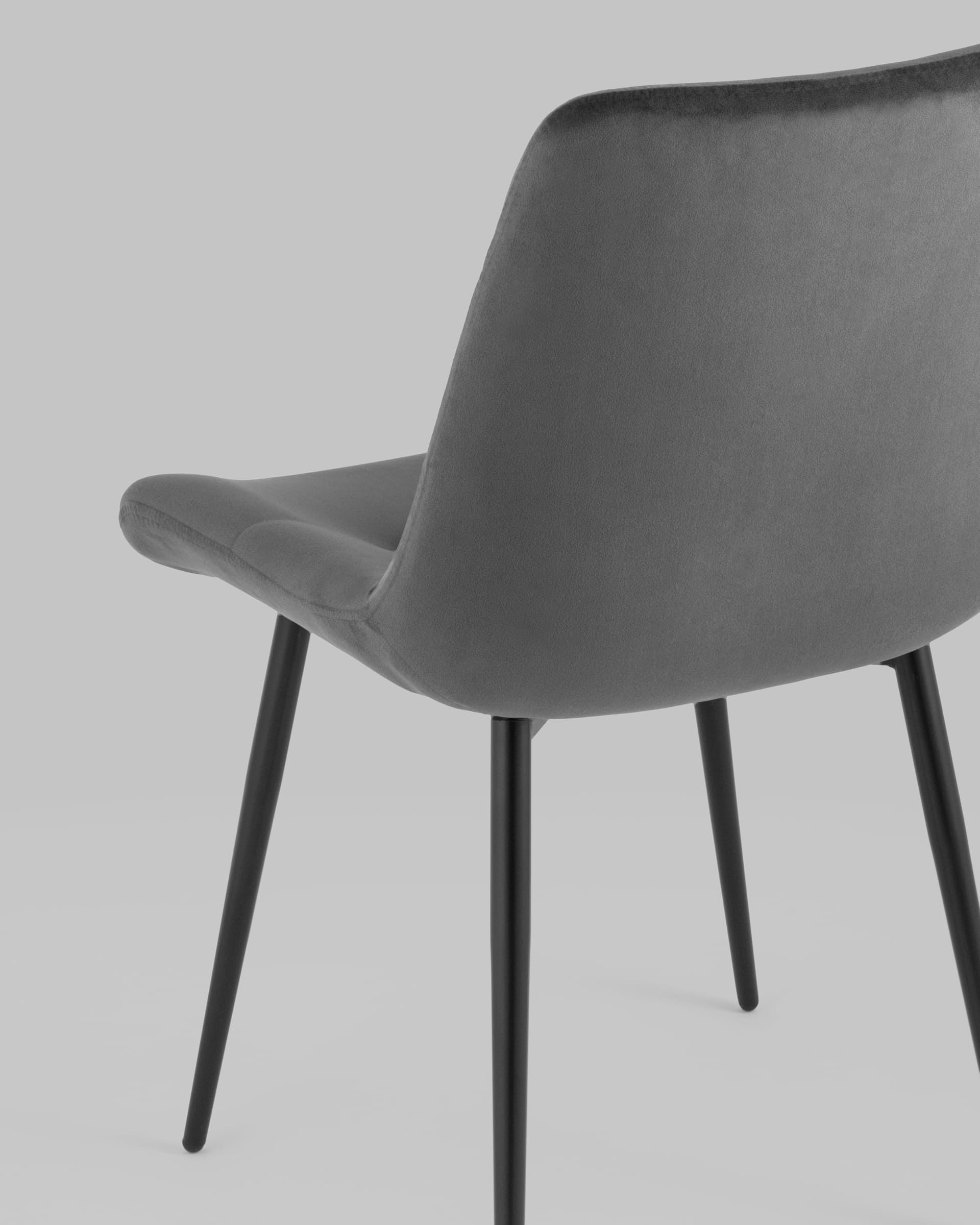 Стул Остин велюр тёмно-серый из Италии