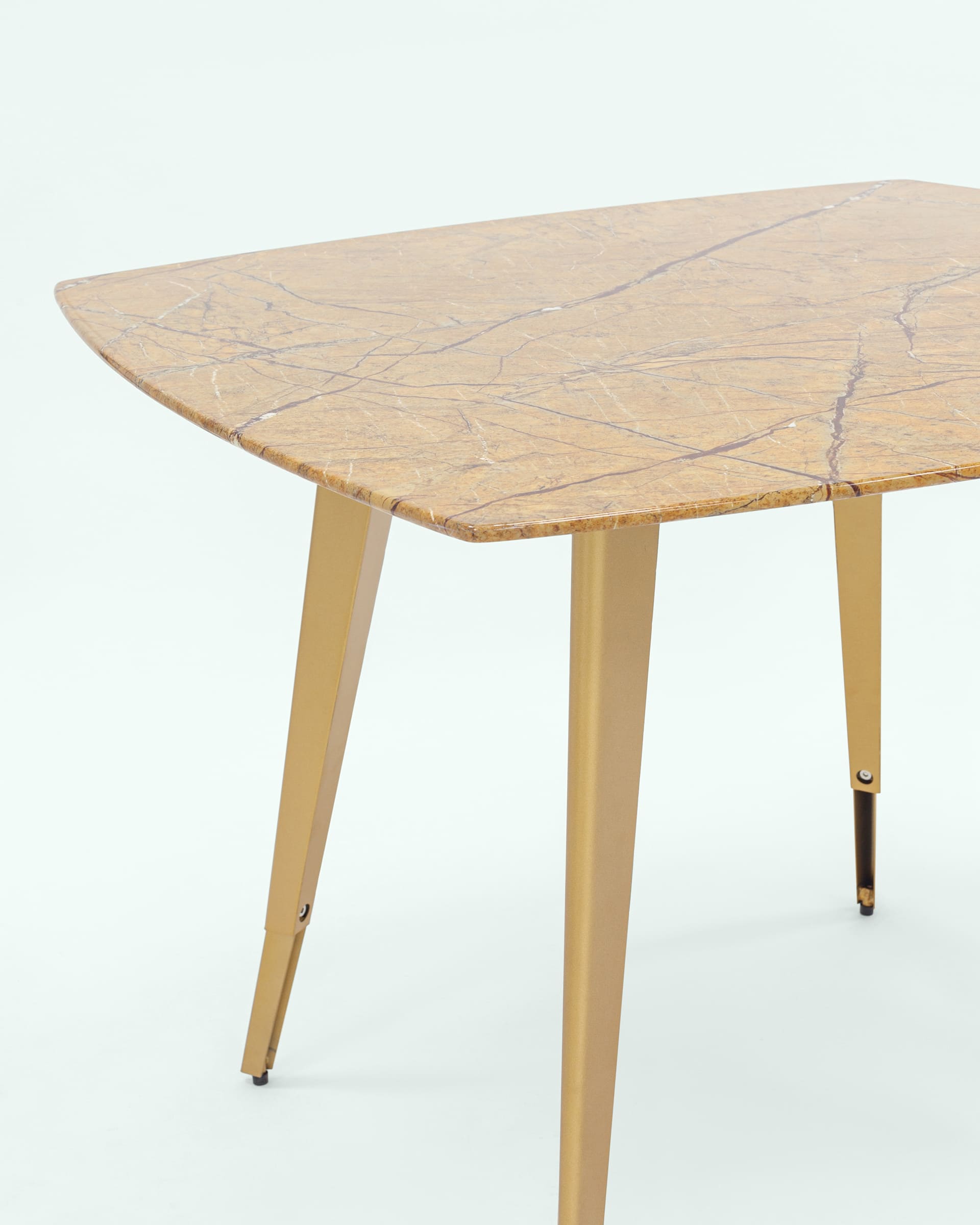 Стол обеденный Ричмонд 100*100 охра стеклянный из Италии