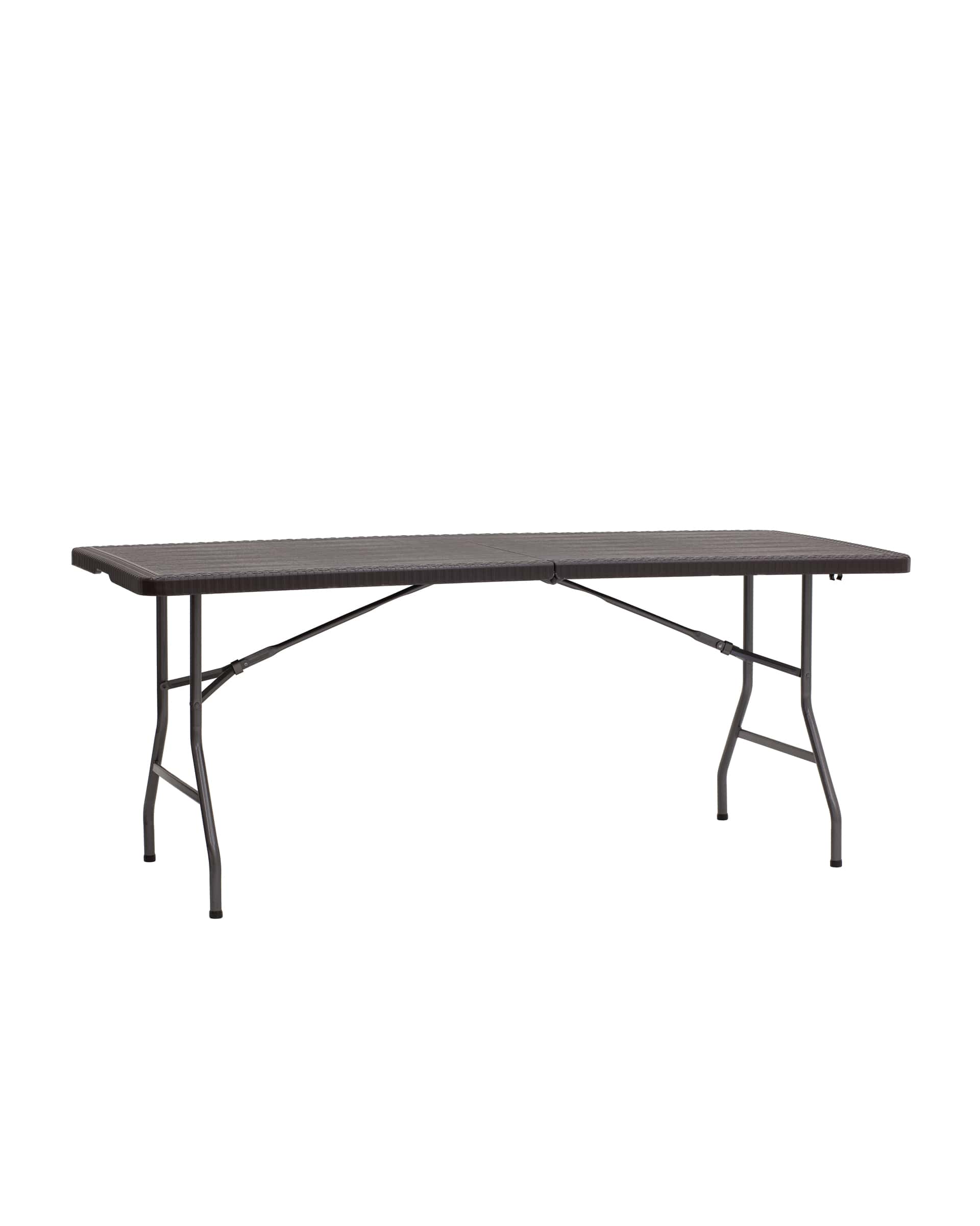 Стол складной чемодан пластиковый Кейт 180 коричневый из Италии