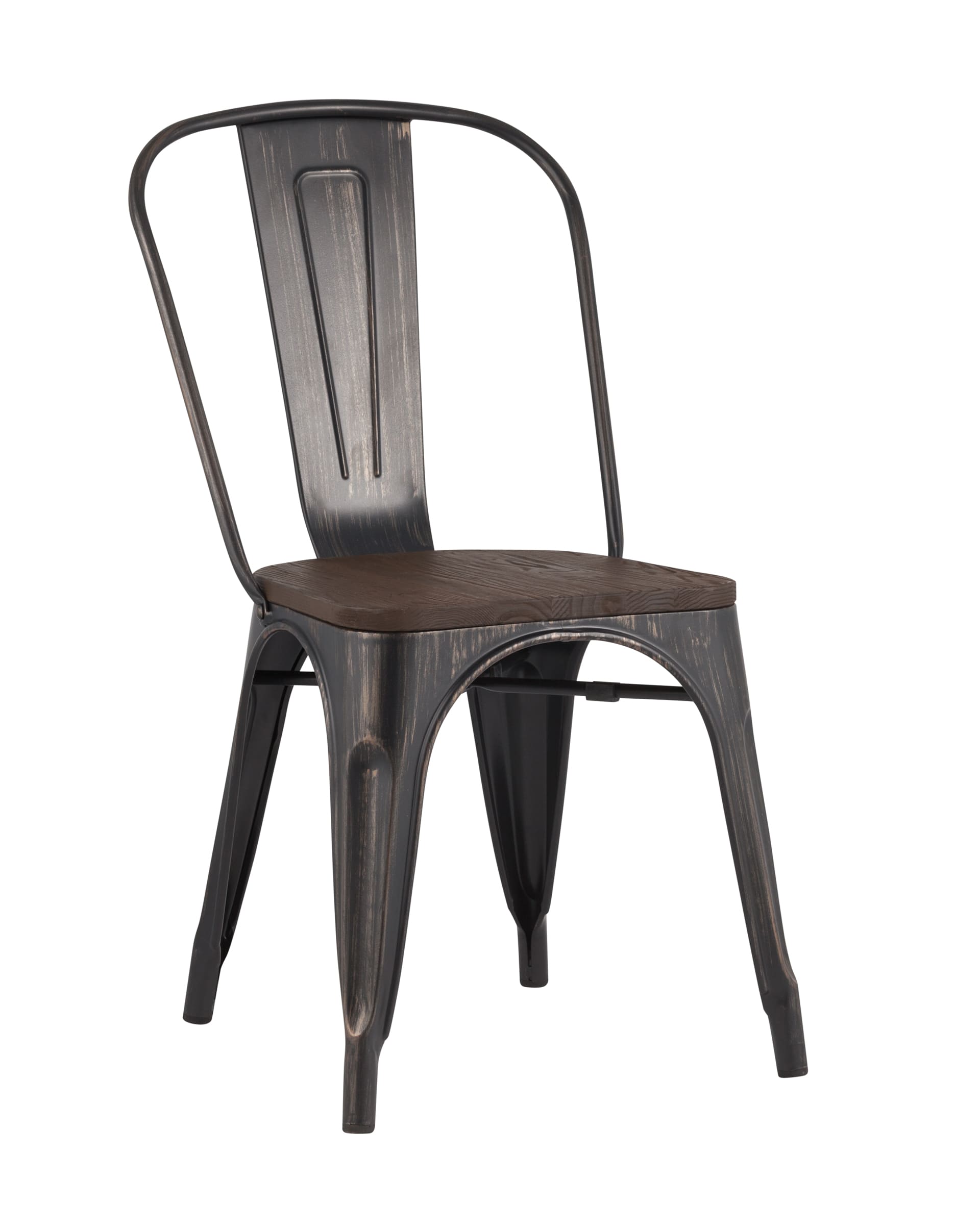 Стул TOLIX черный/патина золото + темное дерево (5,2 кг, 35,2 кг, 46*53*1520, 12, 100 кг, Anji Yongding Furniture Co., Ltd) из Италии