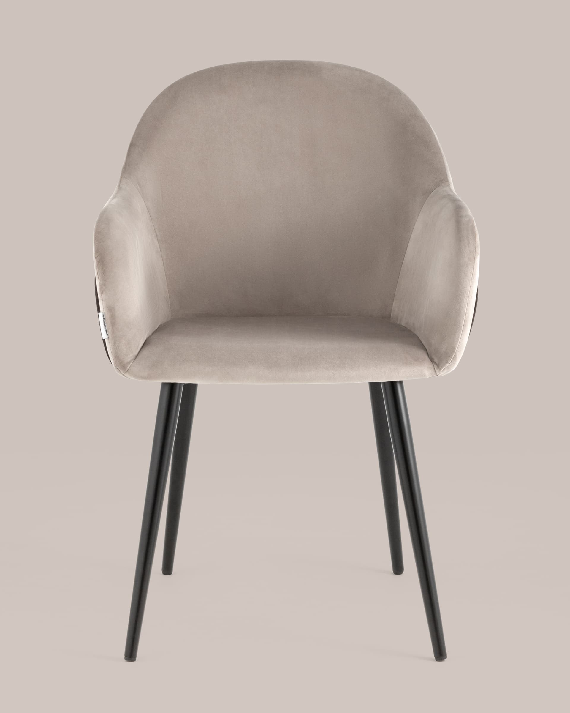 Стул Новел велюр серо-коричневый из Италии