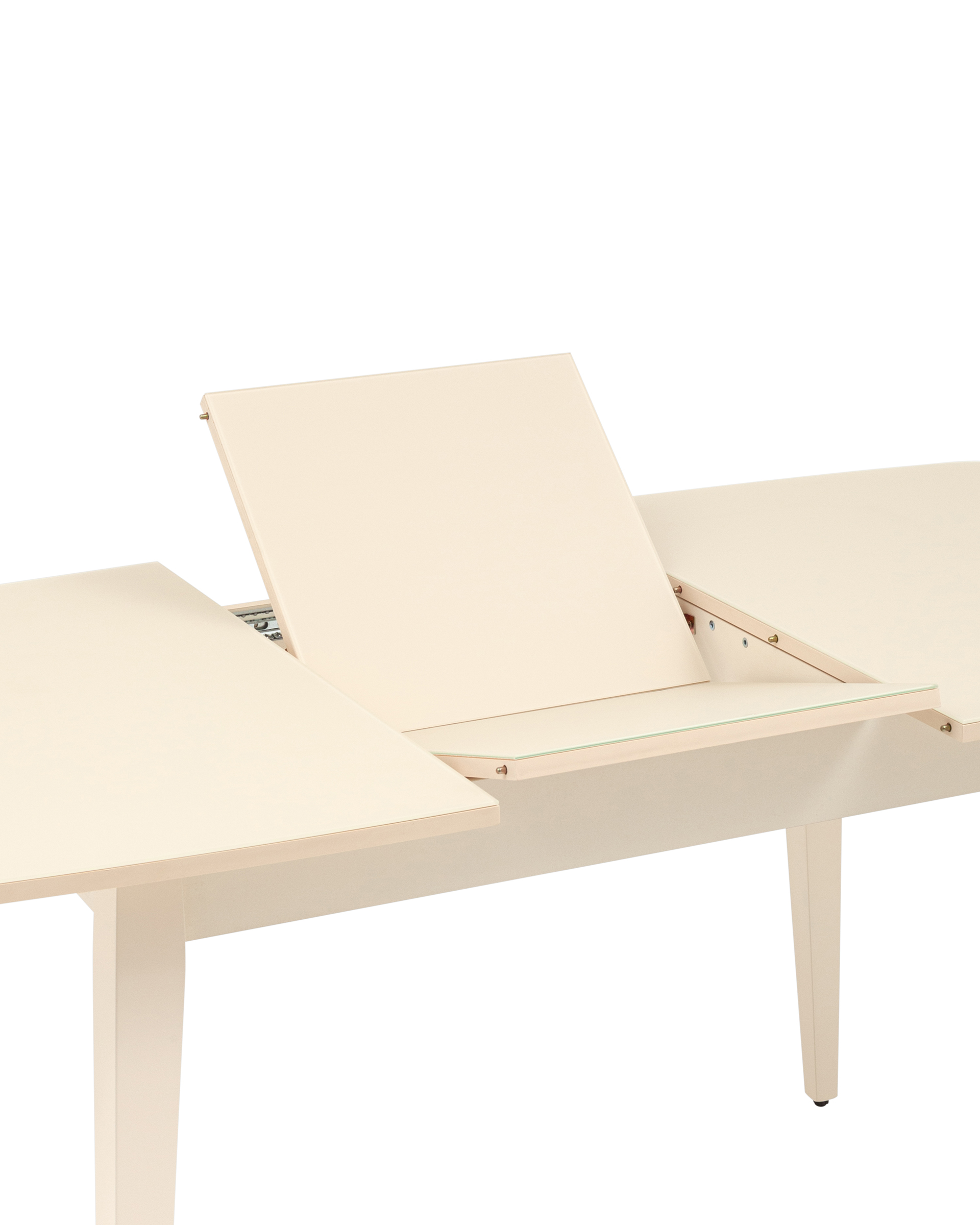 Стол обеденный Берлин раскладной 120-160*80 кремовый матовый из Италии