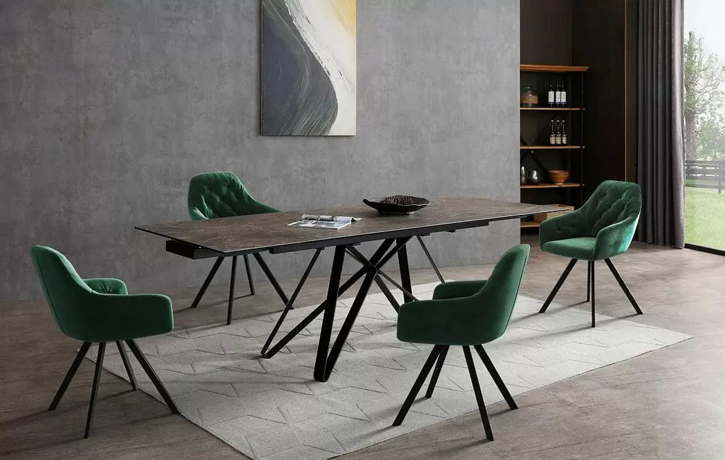 Стол раскладной Butterfly 180-260, темная керамика из Италии