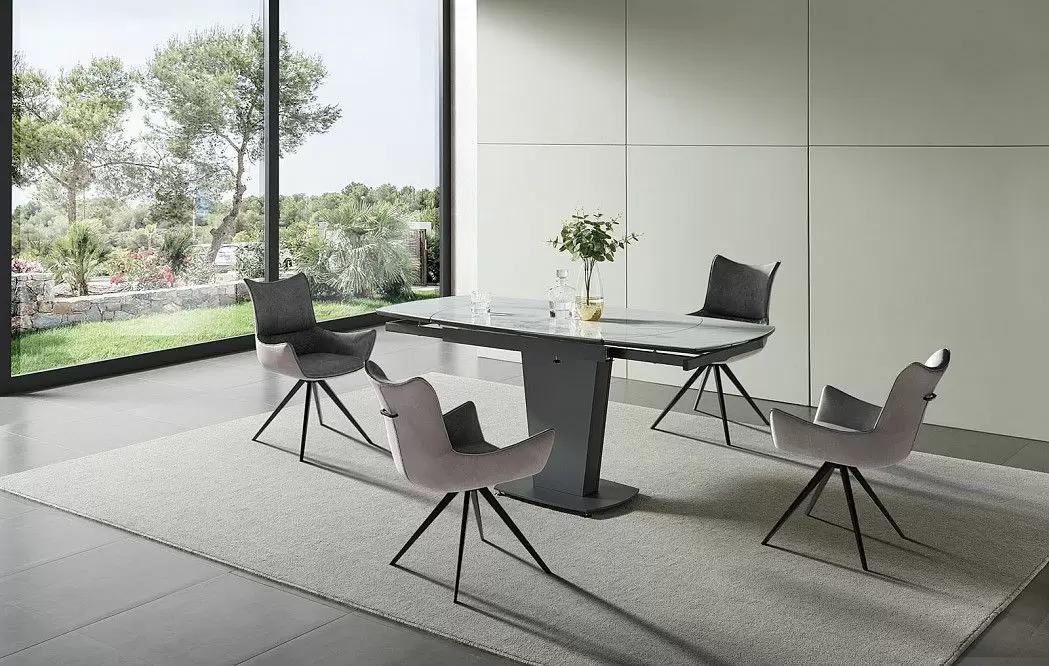 Стол раскладной Neapolis 115-175, светлая керамика из Италии