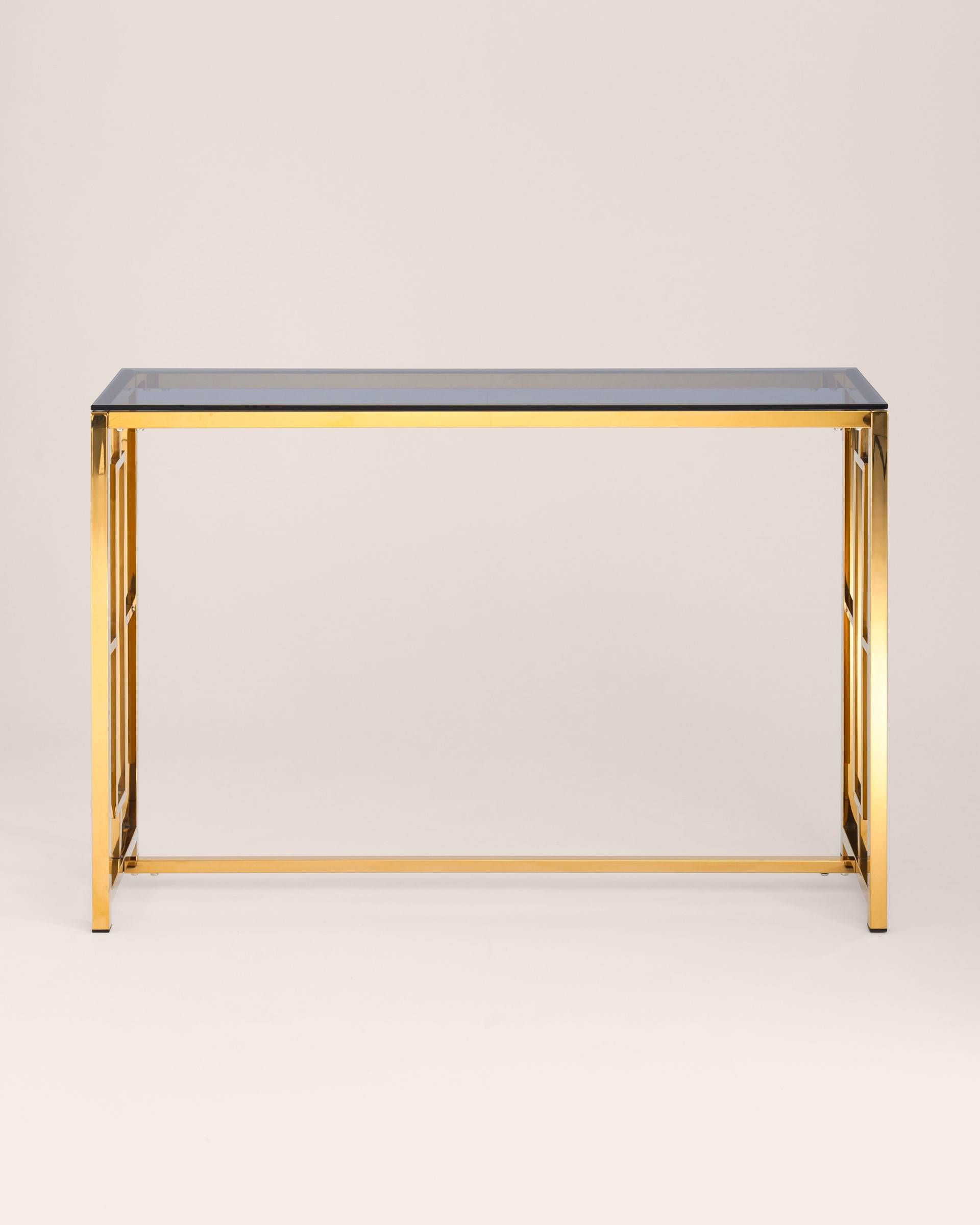 Консоль БРУКЛИН 115*30 золото стекло smoke из Италии