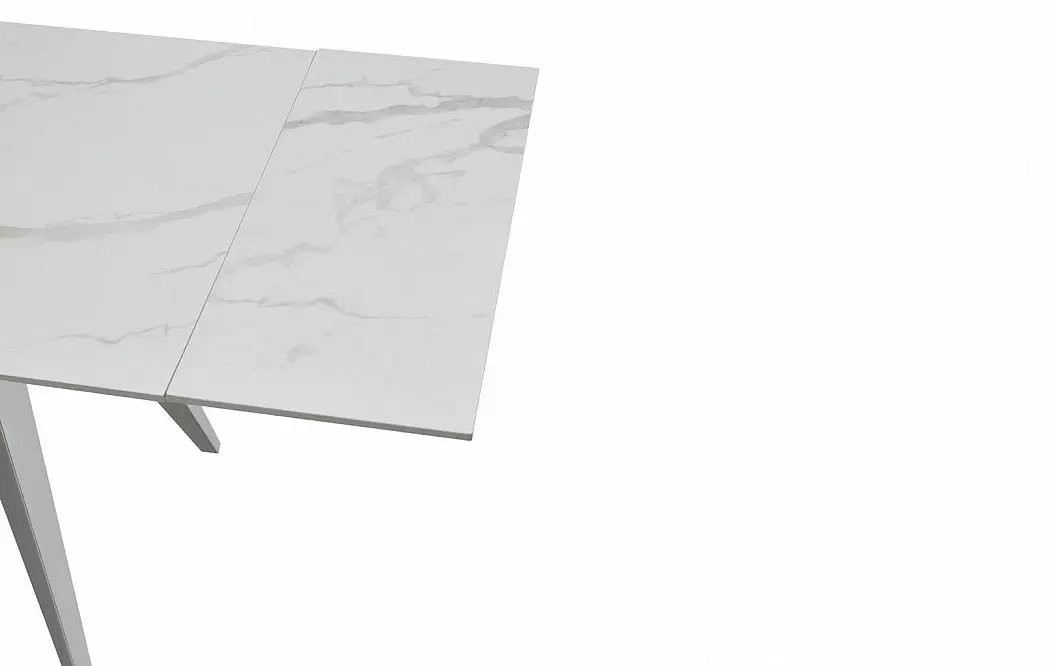 Стол раскладной Ramses 160-230, белый мрамор/хром из Италии