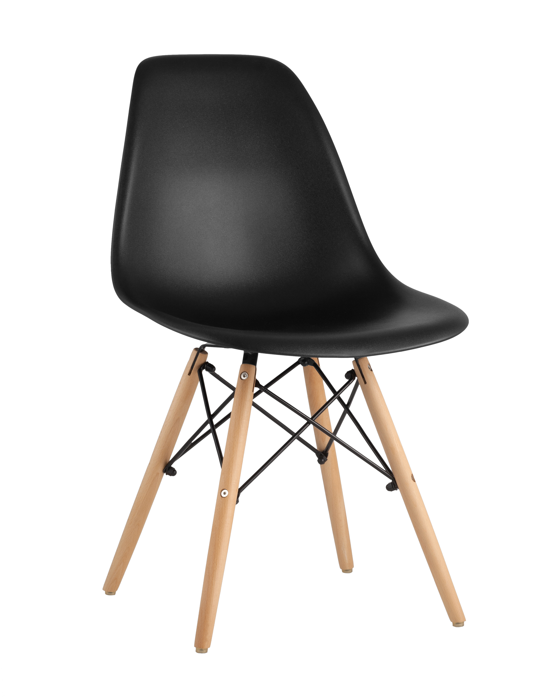 Стул Eames Style DSW черный (разборный каркас) из Италии