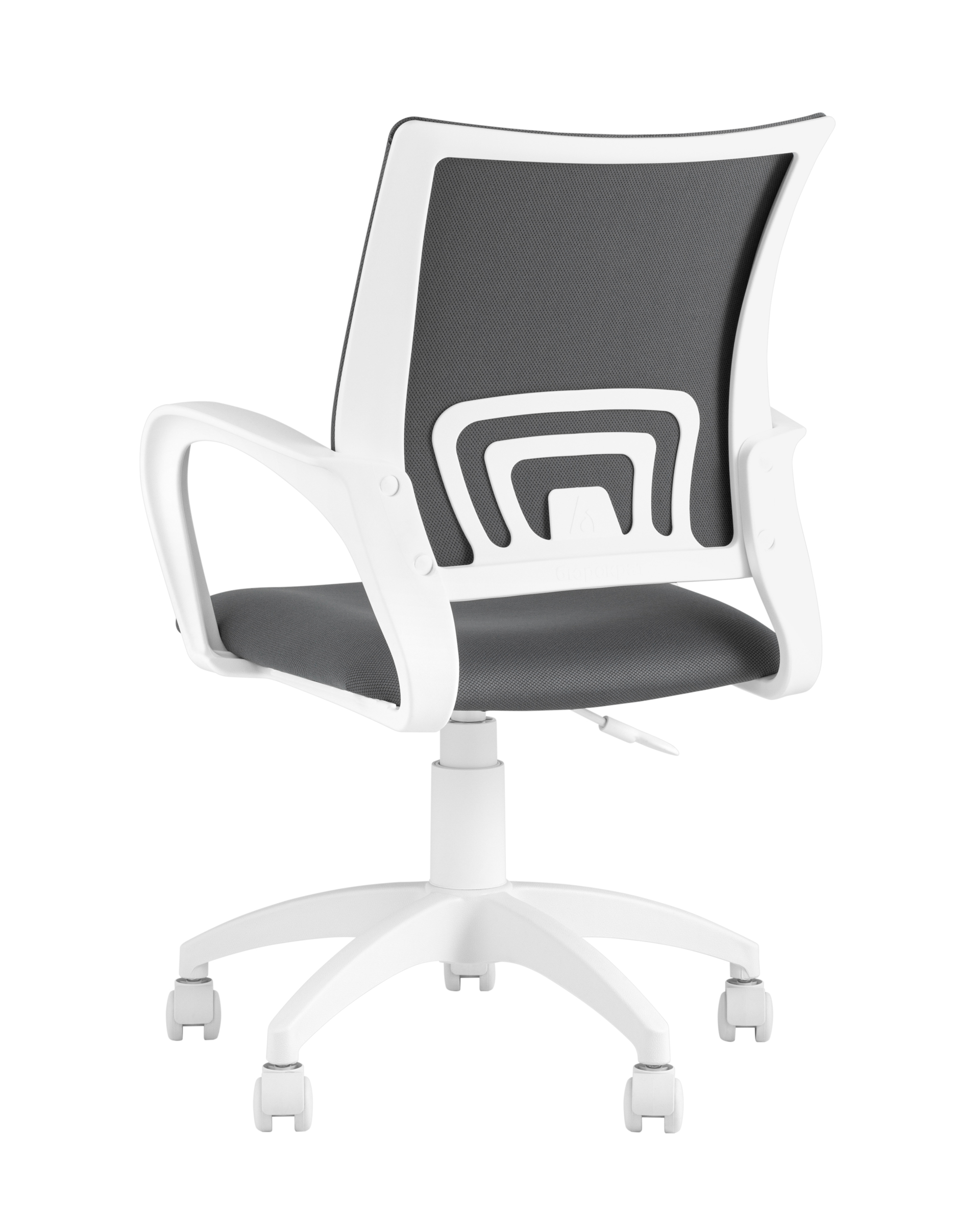 Кресло офисное Topchairs ST-BASIC-W серая ткань крестовина белый пластик из Италии
