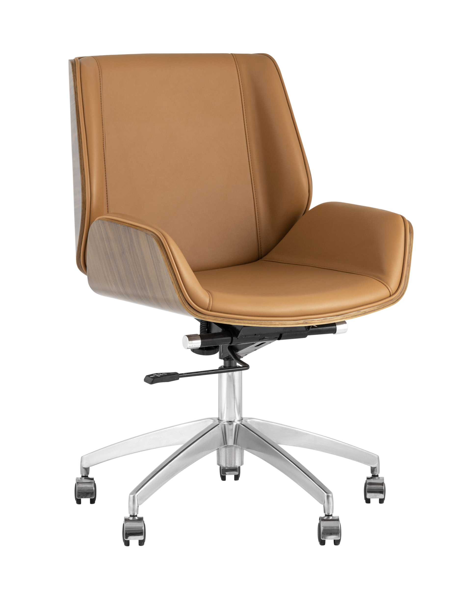 Кресло офисное TopChairs Crown коричневое из Италии