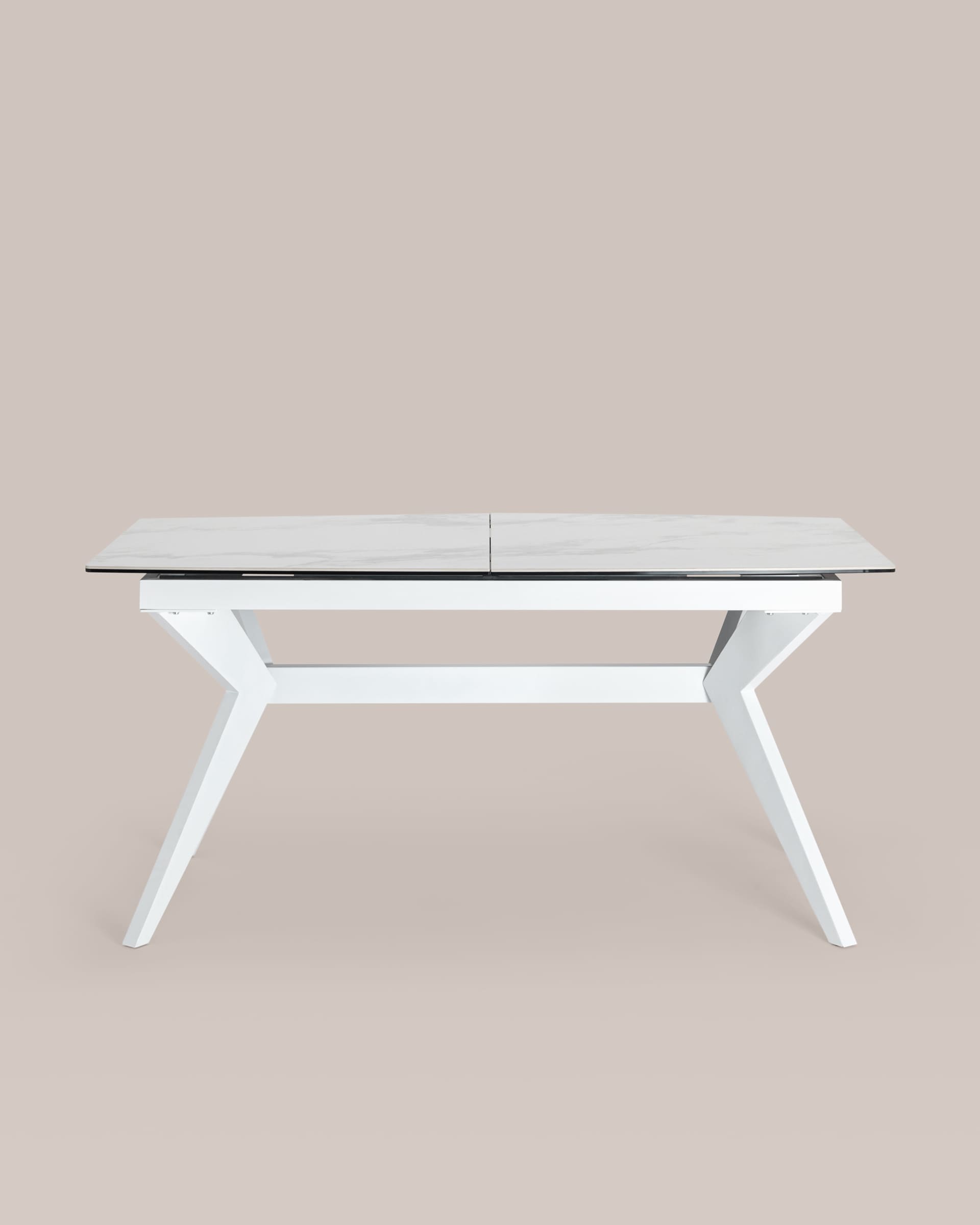 Стол обеденный Аркада раскладной 160-210*90 керамика светлая из Италии