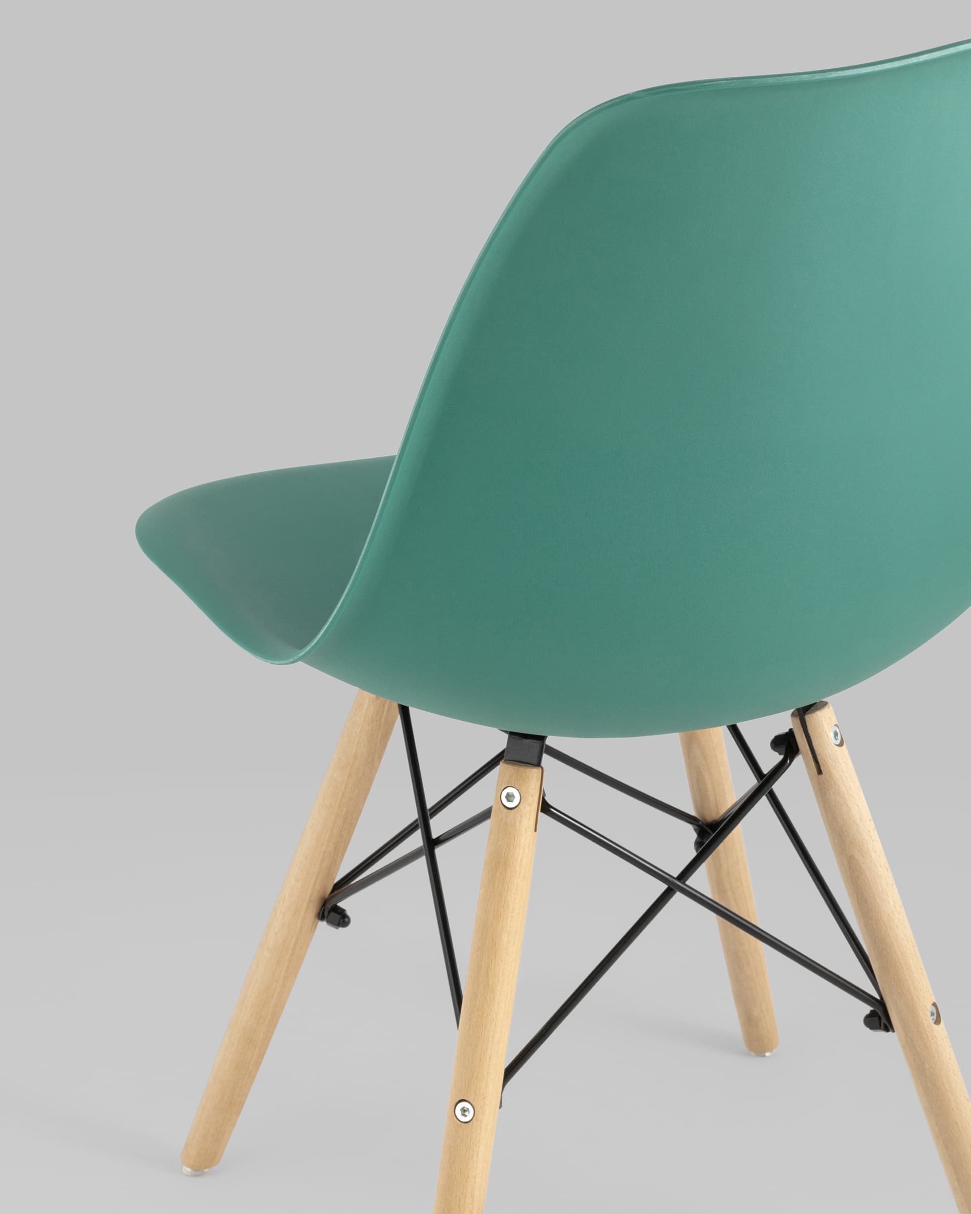 Стул Eames Style DSW серо-зеленый (разборный каркас) из Италии