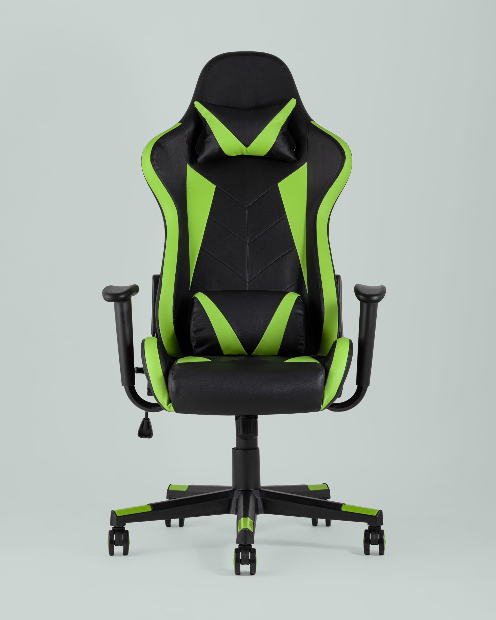 Кресло игровое TopChairs Gallardo зеленое с подушкой из Италии