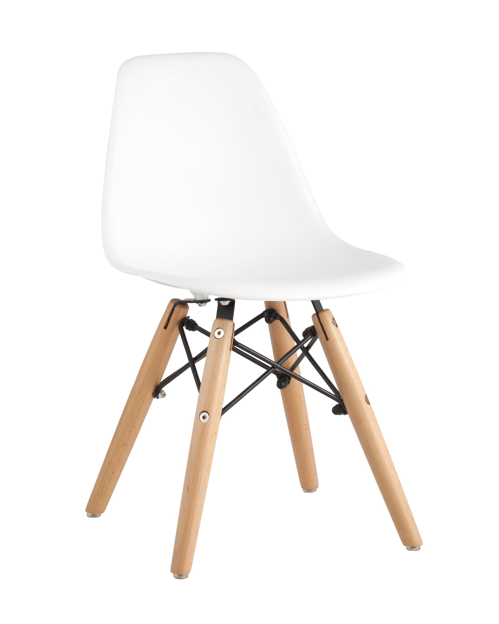 Стул EAMES SMALL, белый, дер. ножки из Италии