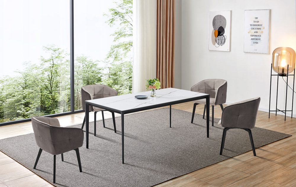 Обеденный стол Стол DT-2010 белая керамика MR35 (180) из Италии