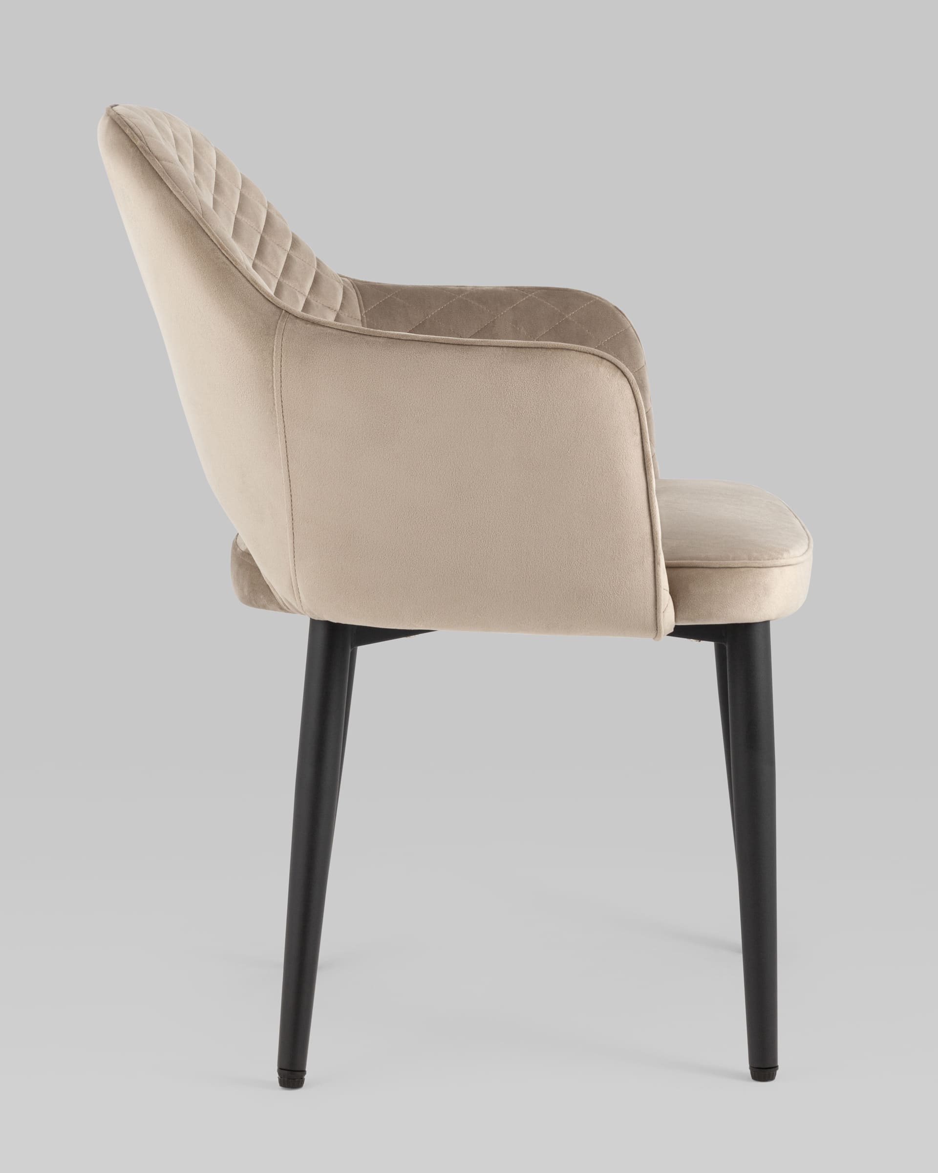 Стул Венера диамант велюр шампань с подлокотниками из Италии