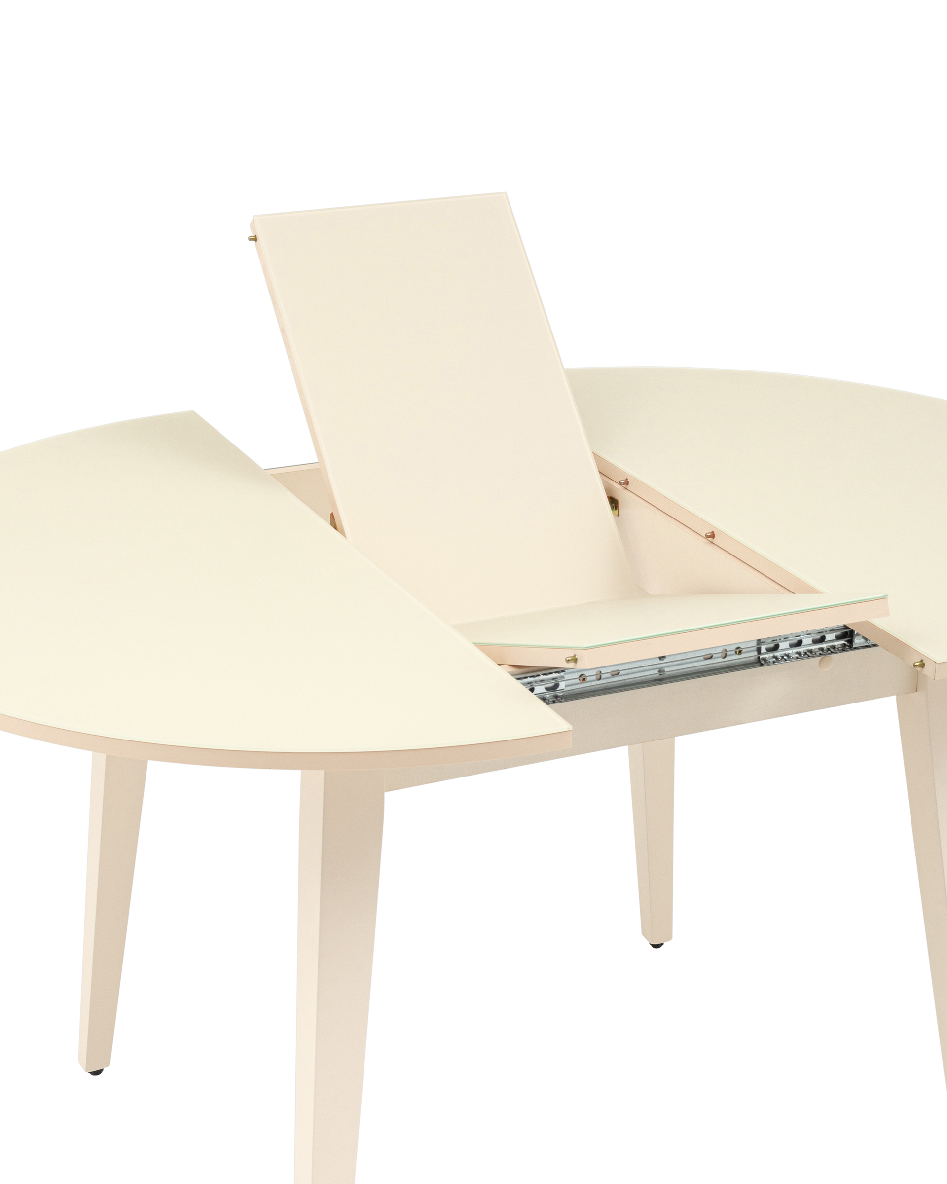 Стол обеденный Берлин раскладной 100-130 кремовый матовый из Италии