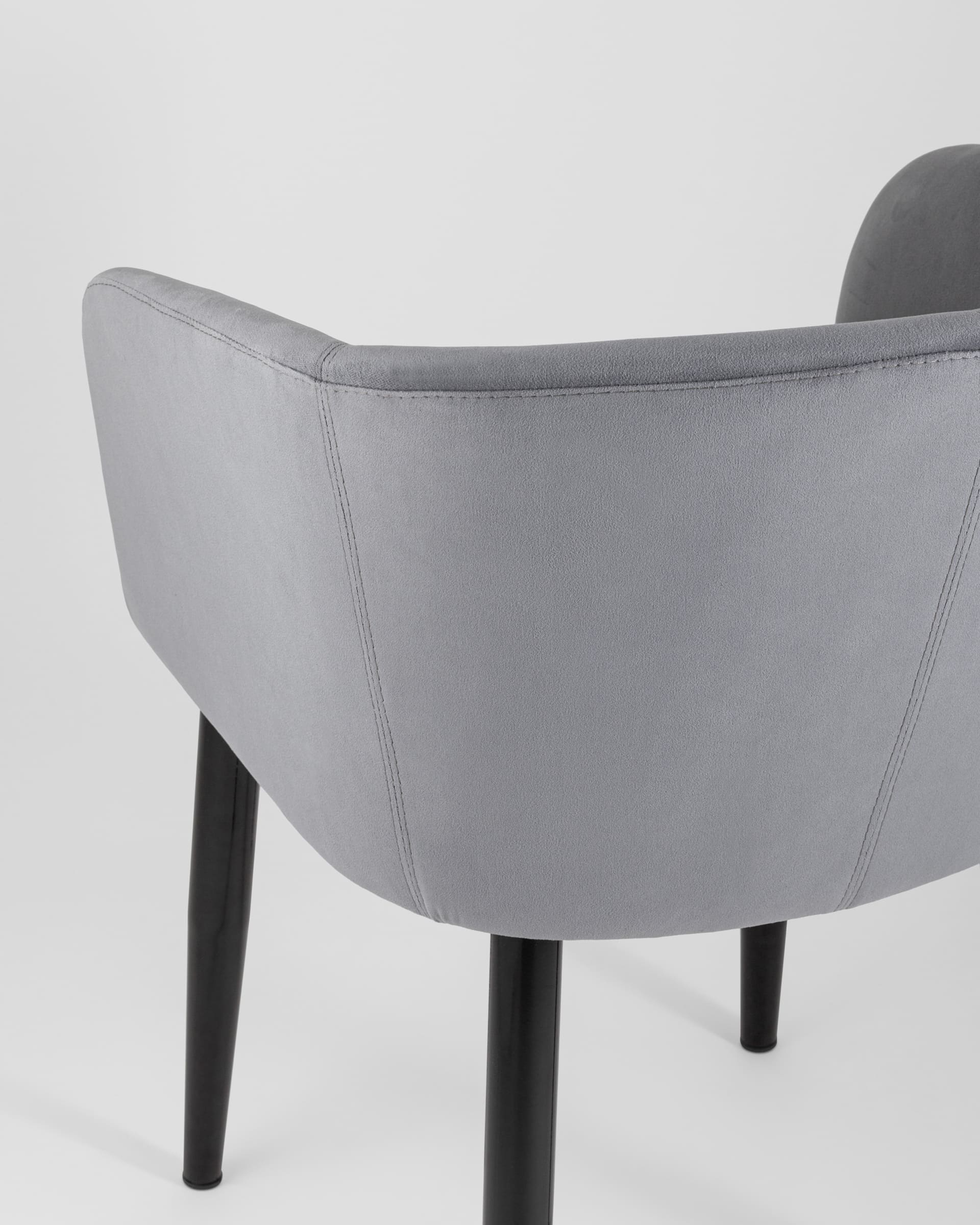 Кресло Ральф велюр серый из Италии