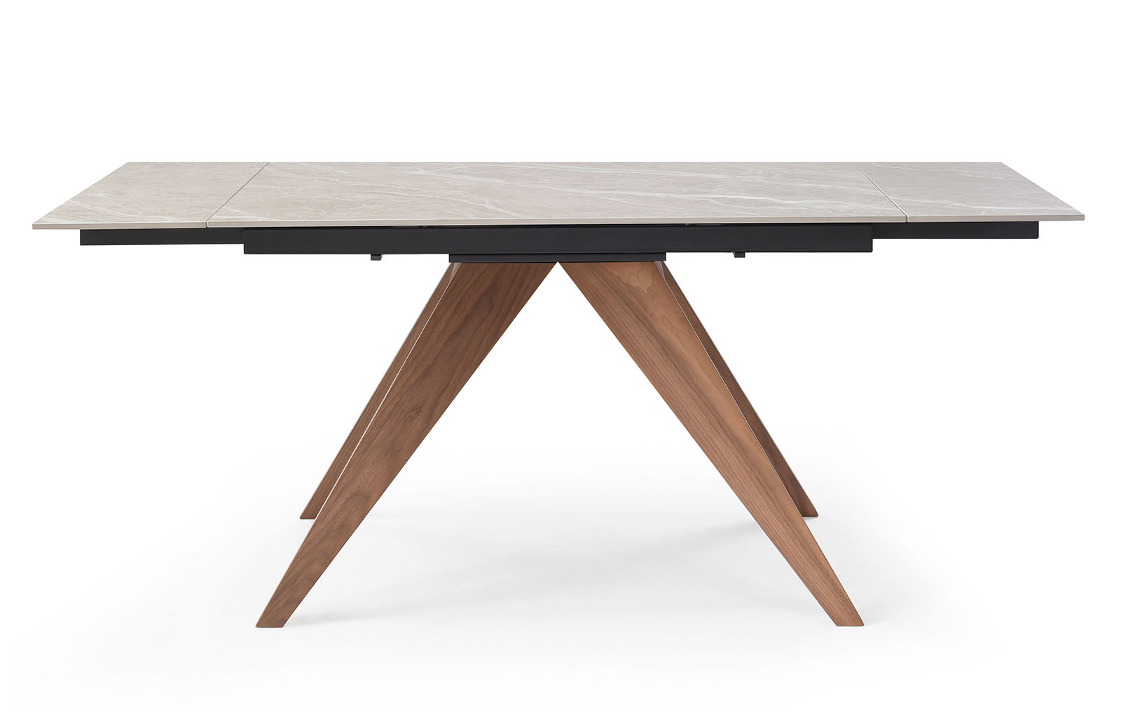 Стол раскладной Valencia 120-180, серая керамика/орех из Италии