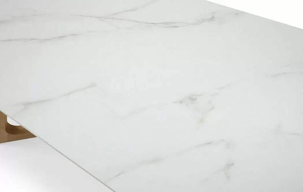 Стол раскладной Sorrento 160-220, белая керамика/ясень из Италии