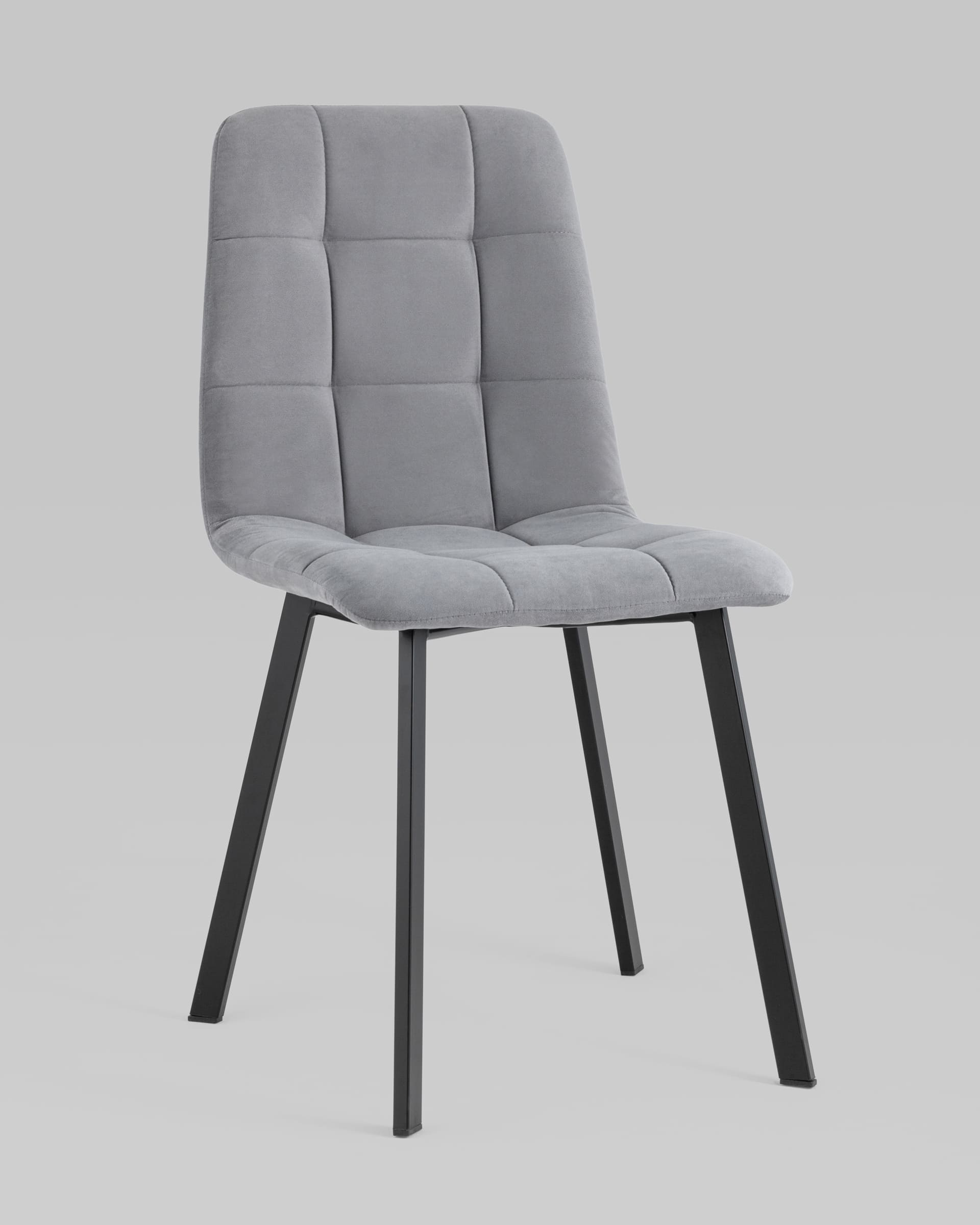 Стул Oliver Square велюр серый из Италии