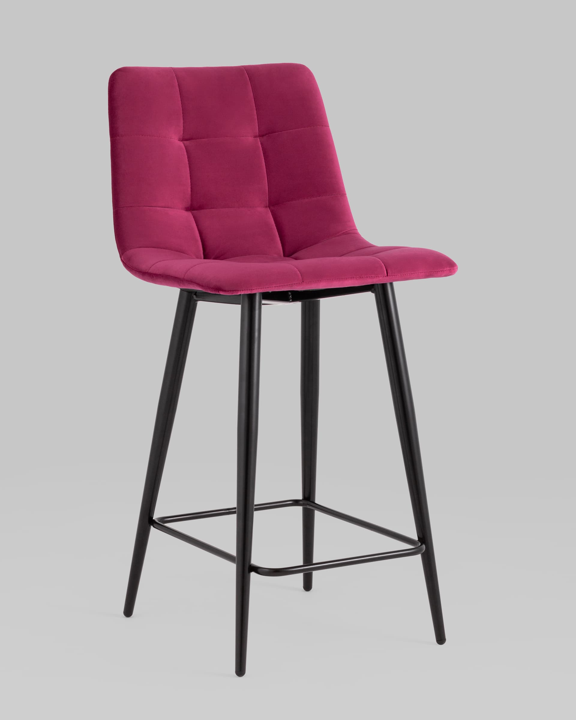 Стул полубарный Джанго велюр винный высота сиденья 60 см из Италии