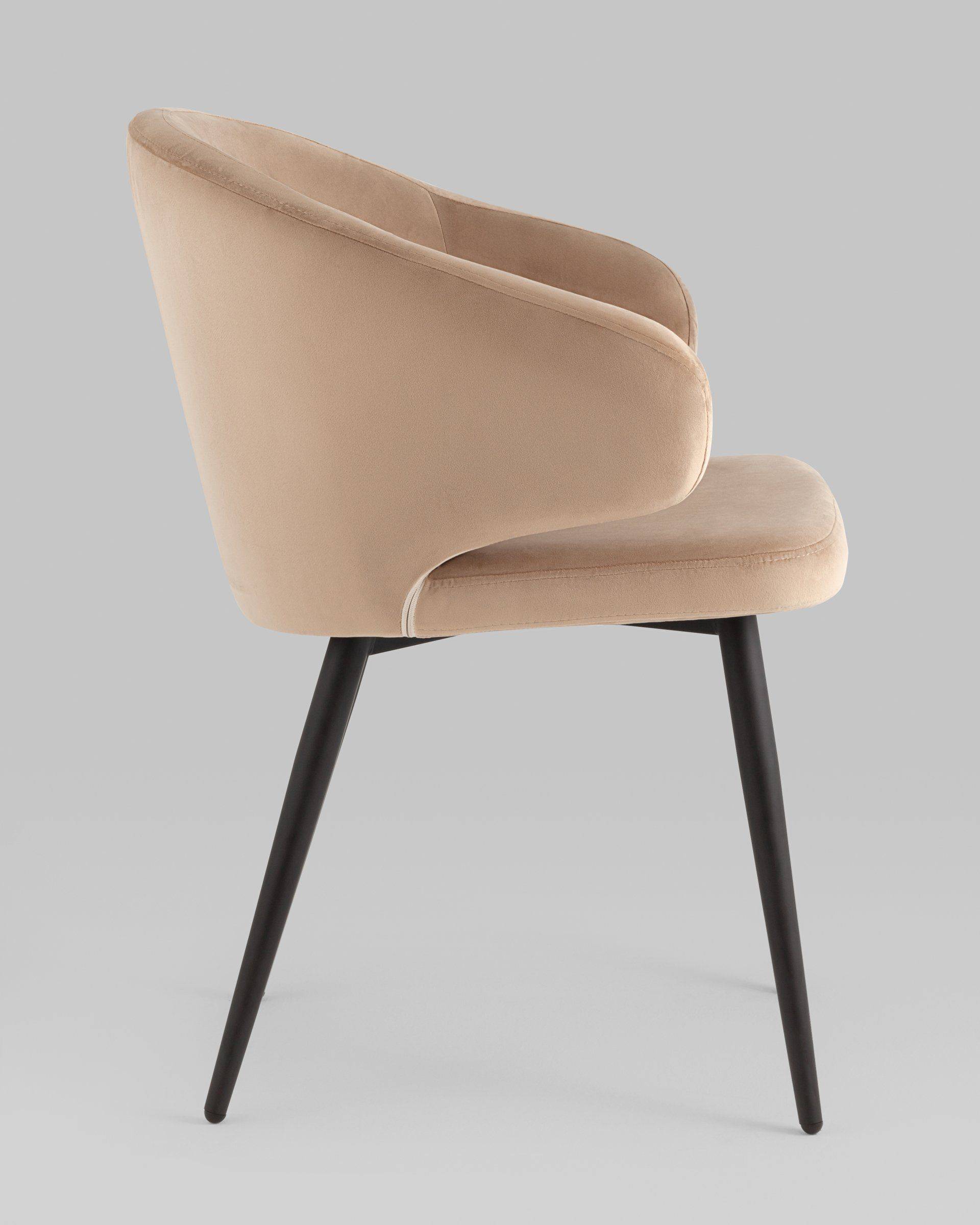 Стул с подлокотниками Codo велюр капучино из Италии