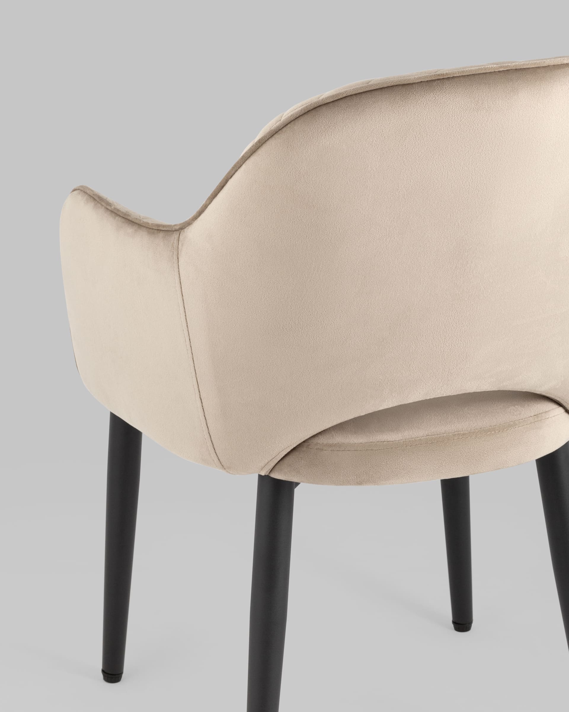 Стул Венера диамант велюр шампань с подлокотниками из Италии