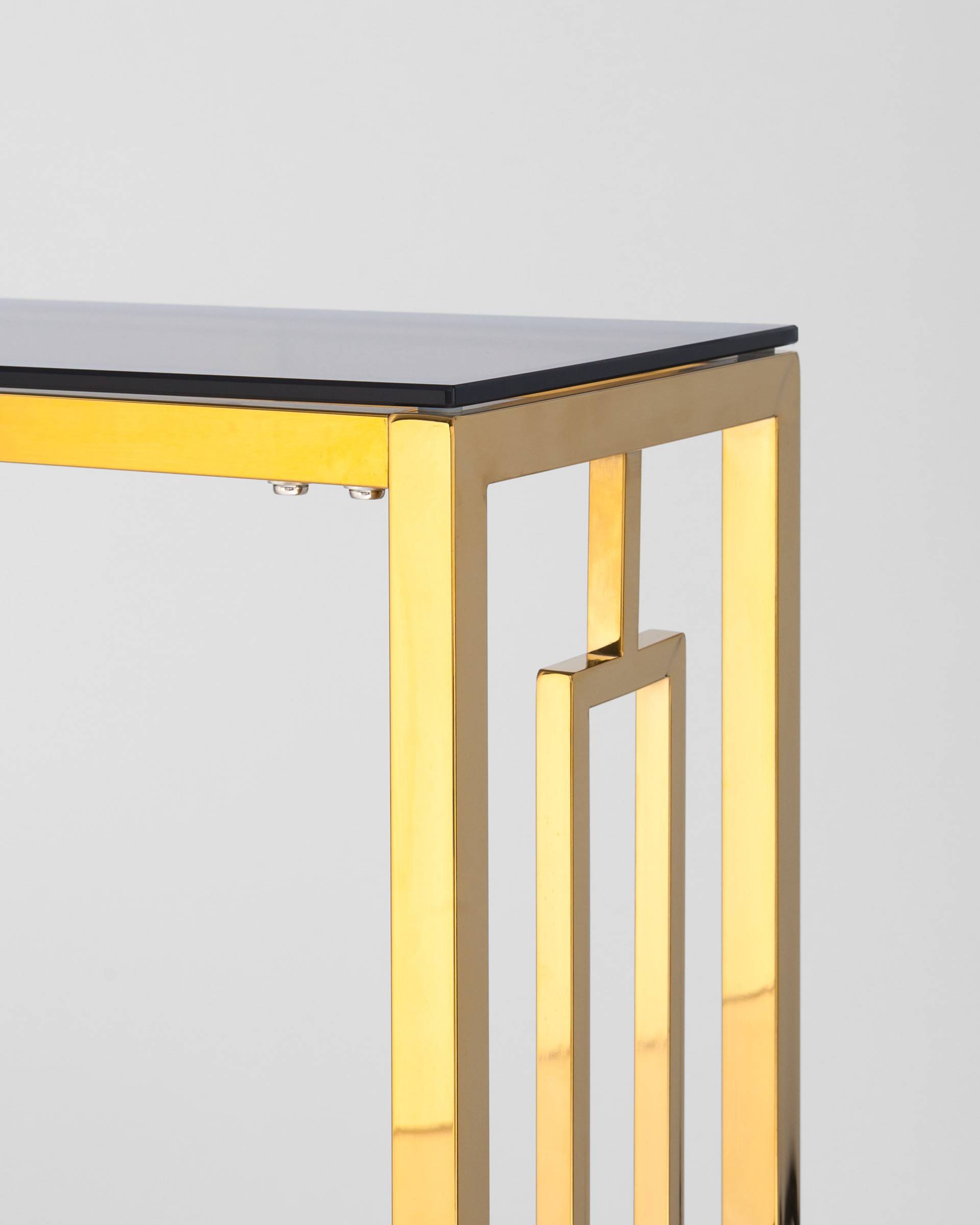 Консоль БРУКЛИН 115*30 золото стекло smoke из Италии