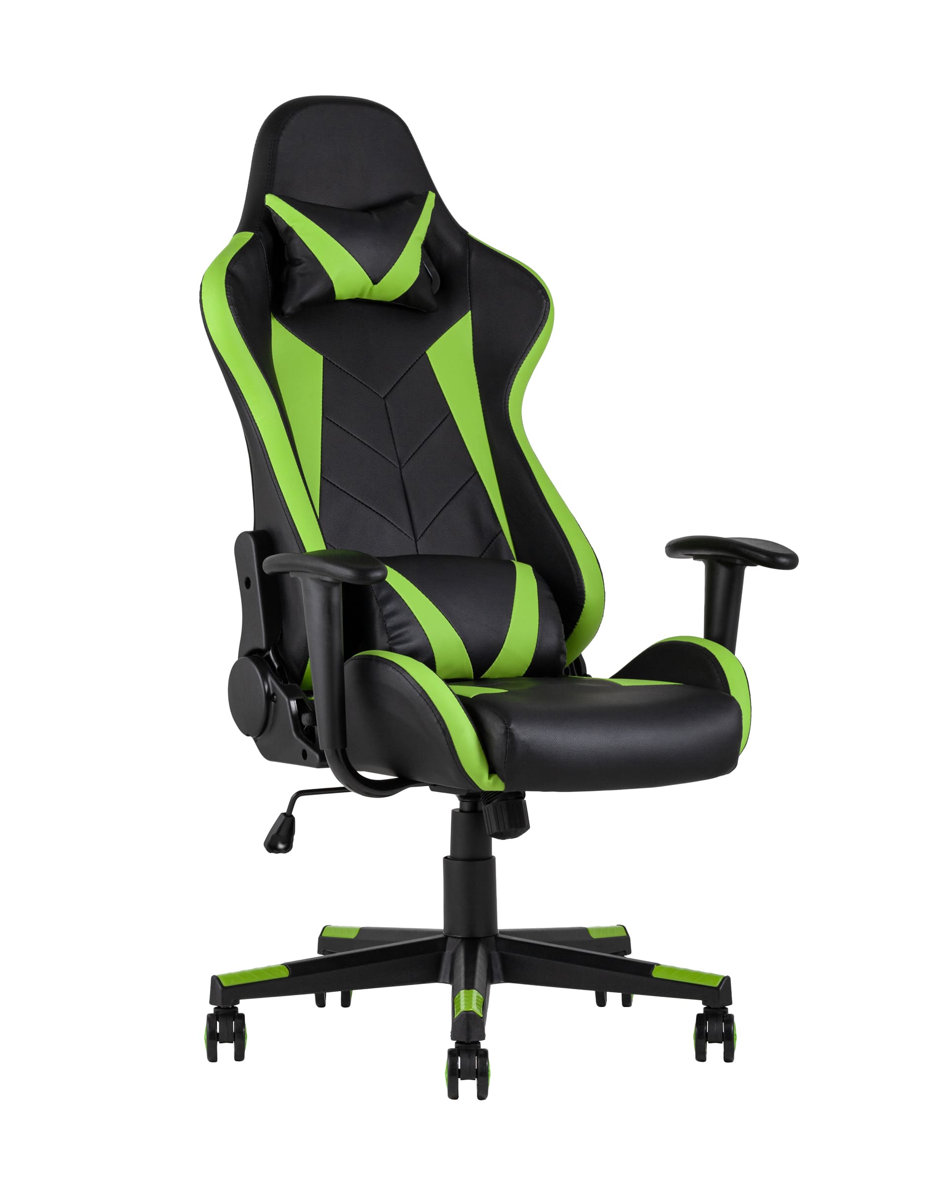 Кресло игровое TopChairs Gallardo зеленое с подушкой из Италии