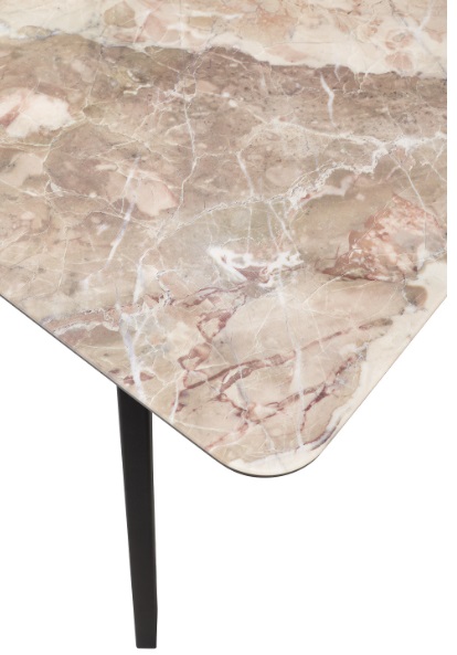 Стол АРУБА 140 нераздвижной КАТАЛОНИЯ, стекло/ ЧЕРНЫЙ каркас М-City из Италии