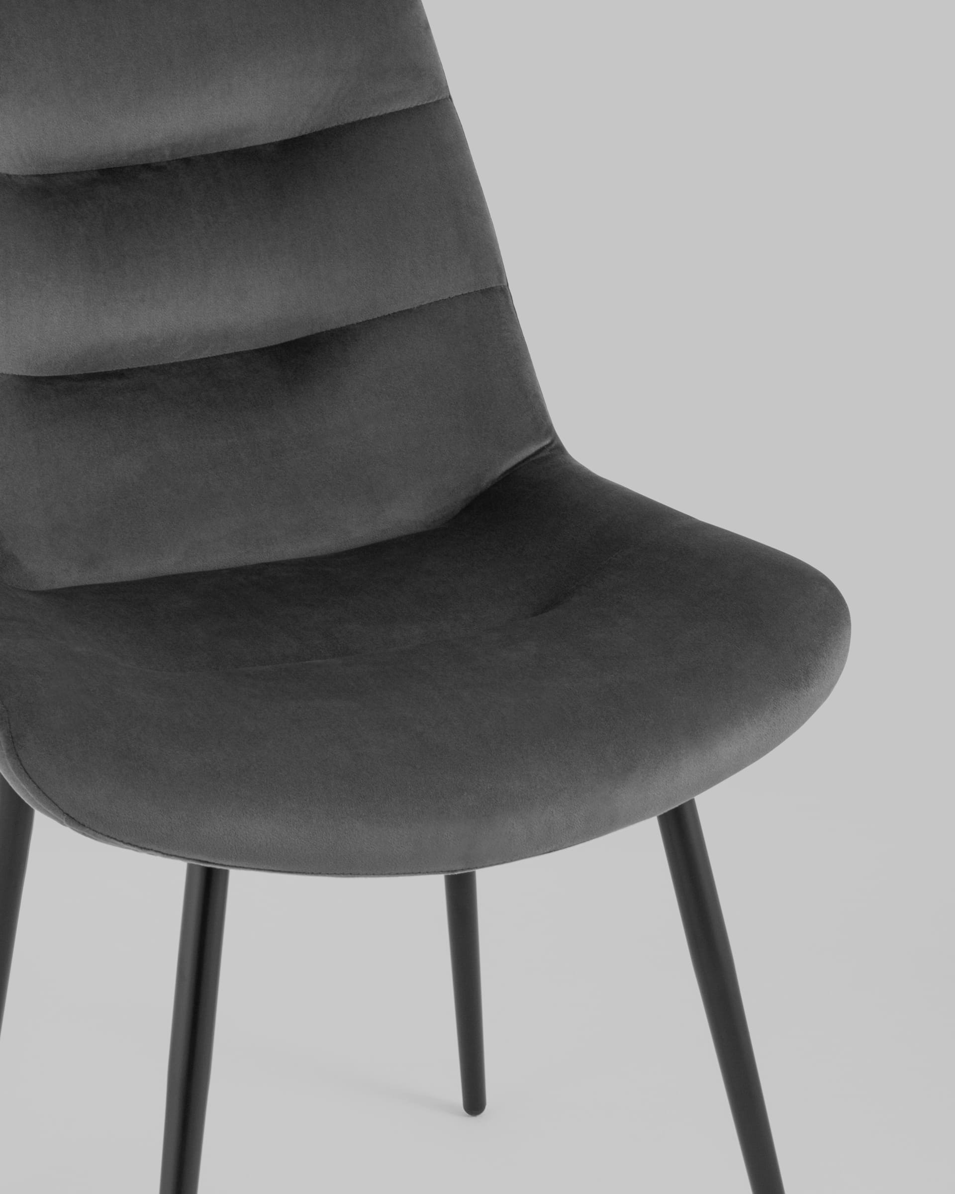 Стул Остин велюр тёмно-серый из Италии